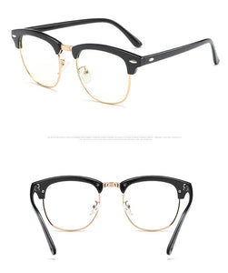 Glasses: Anti-Blue Light Classic Half Rim Optical Frame