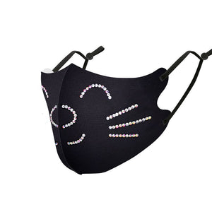 Masks: Ice Cooling Microfibre Sparkling Rhinestone 3D Mask - Cat V2