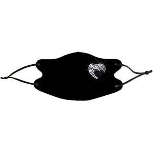 Masks: Ice Cooling Microfibre Sparkling Rhinestone 3D Mask - Heart V3