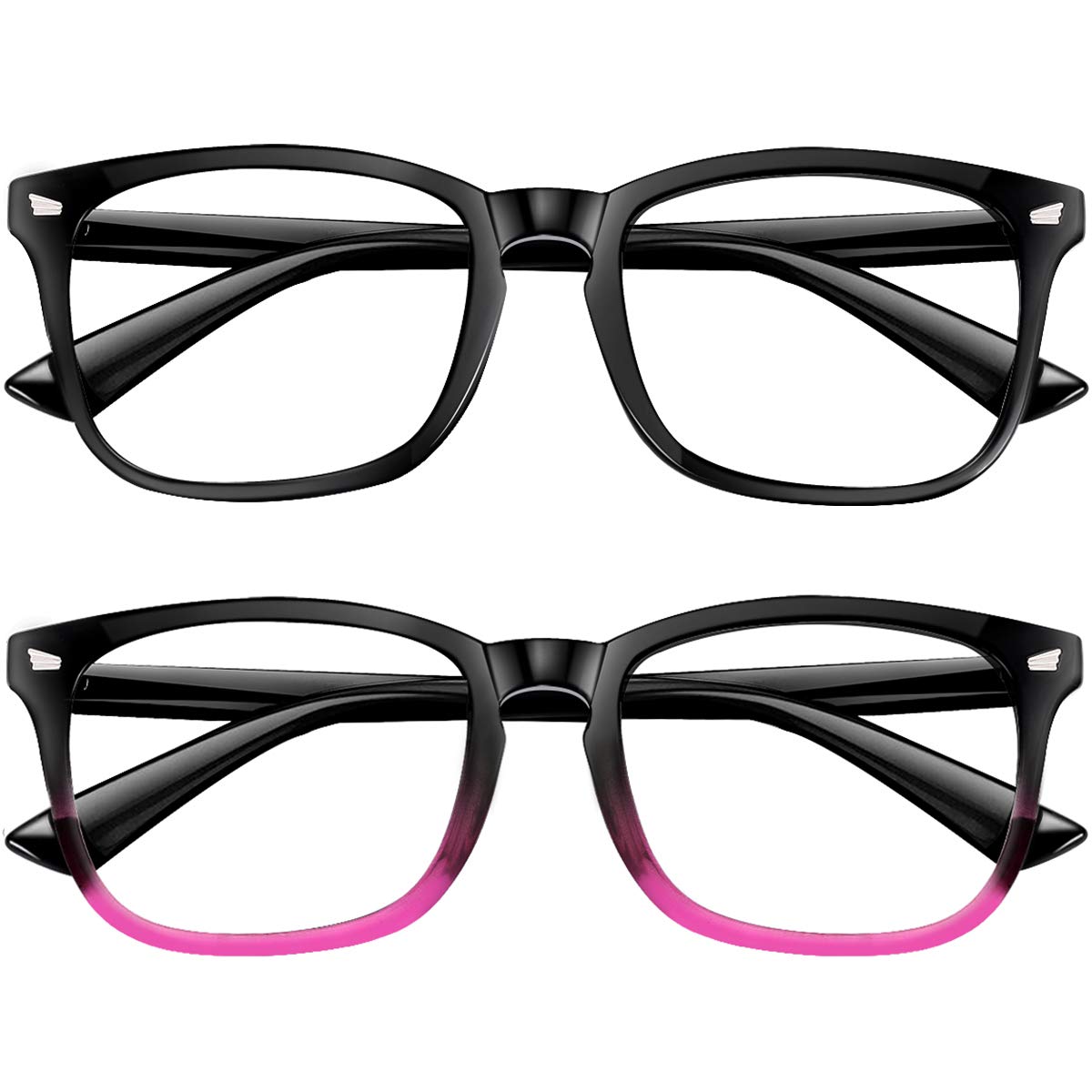 Glasses: Anti-Blue Light Classic Colourful Fashion 2 Pack