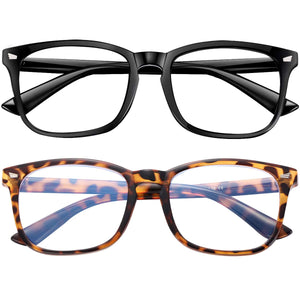 Glasses: Anti-Blue Light Classic Colourful Fashion 2 Pack