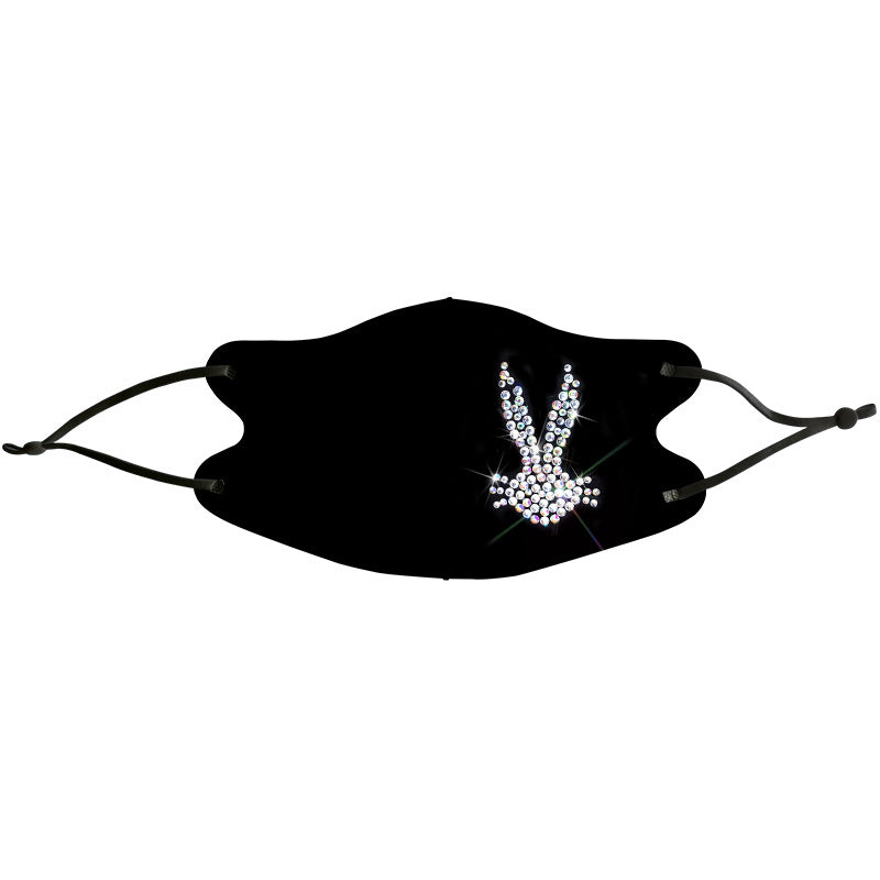 Masks: Ice Cooling Microfibre Sparkling Rhinestone 3D Mask - Bunny