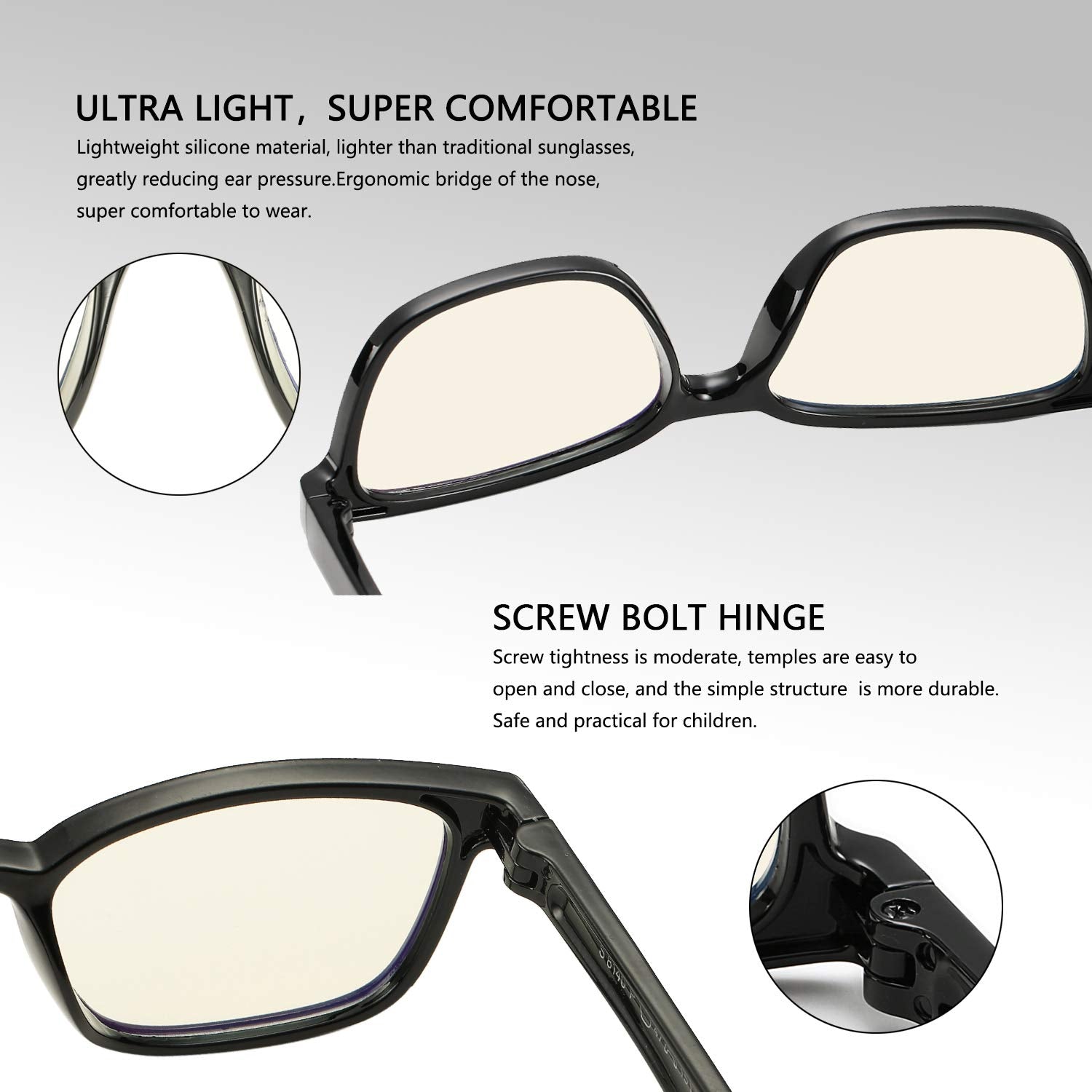 Glasses: Anti-Blue Light Children Fashion Silicone Frame