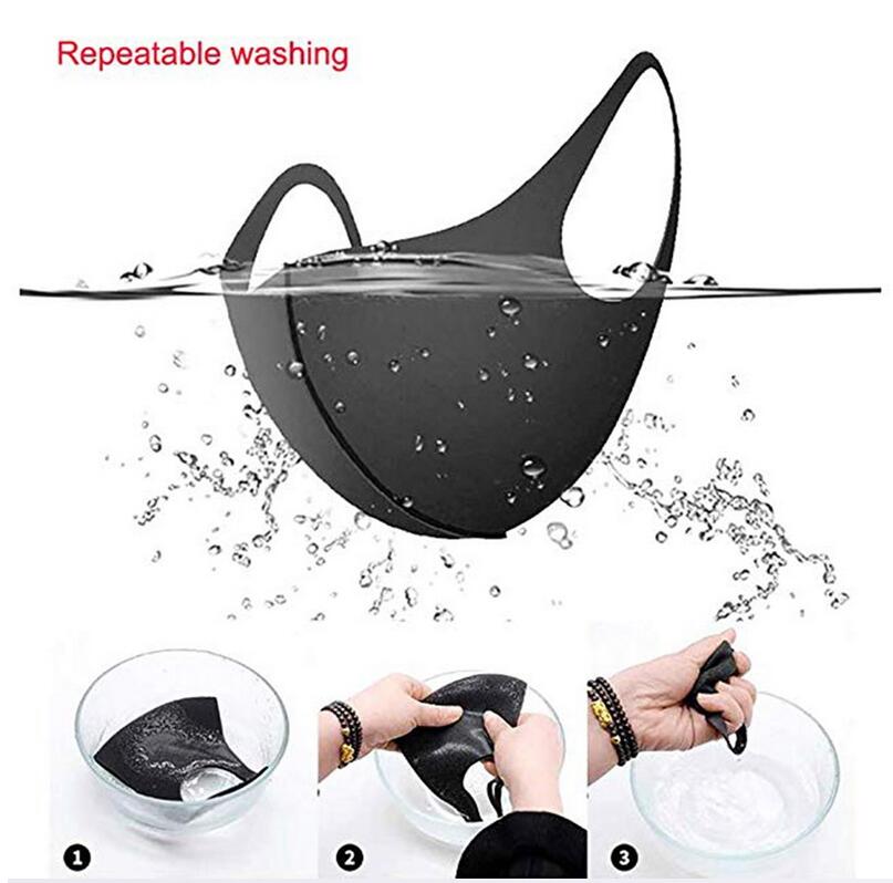 Masks - Ice Cooling Microfibre Washable 3D Face Mask (3pcs) Black