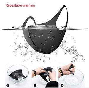 Masks - Ice Cooling Microfibre Washable 3D Face Mask (3pcs) Black