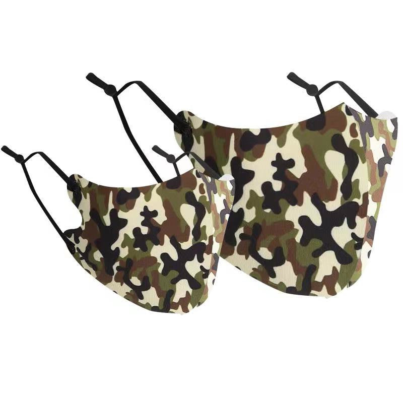 Mask: Ice Cooling Microfiber Family 3D Mask CAMO (1x Adult,1x Kids)