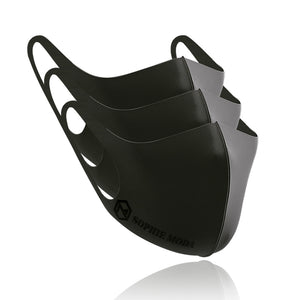Masks - Ice Cooling Microfibre Washable 3D Face Mask (3pcs) Black