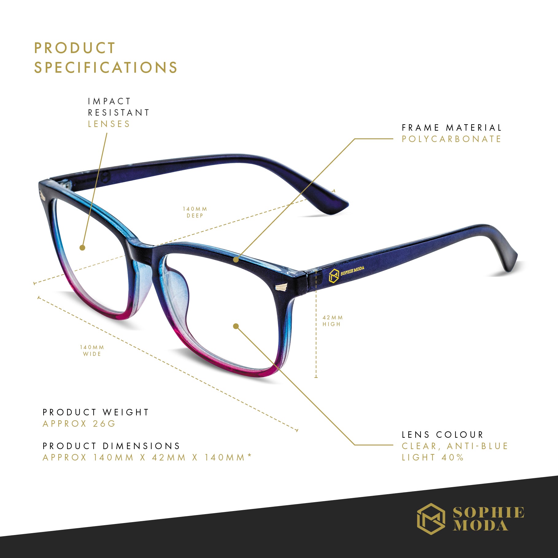 Sophie moda shop computer glasses