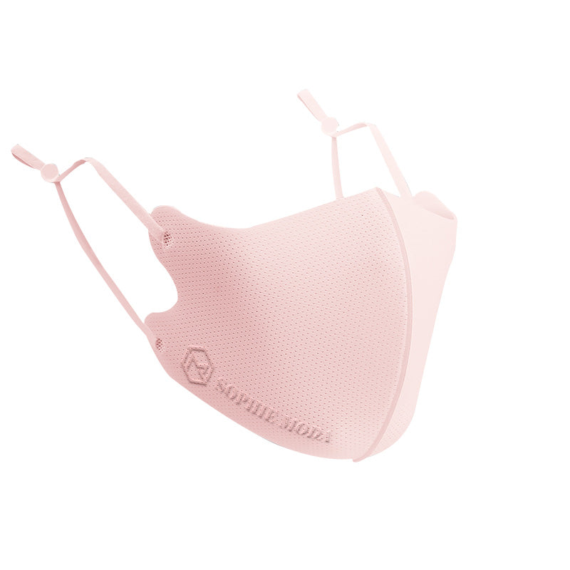Masks: Nano Silver Cooling Fibre 3D Adjustable Face Mask (3pcs - pink) V4P